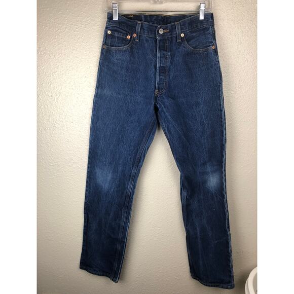 Vintage Y2k Levi's 501 501XX Classic Straight Blue Button Fly Denim Jeans 31x36 - Picture 2 of 12
